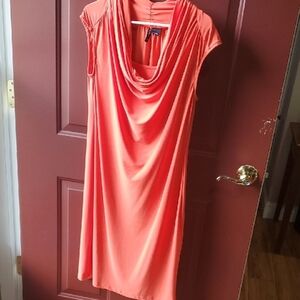 New Directions Vibrant Orange Sleeveless Dress